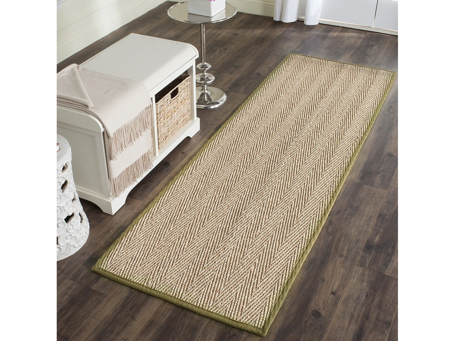 Tapis Neutre/Vert 76 X 244 cm - Winifred
