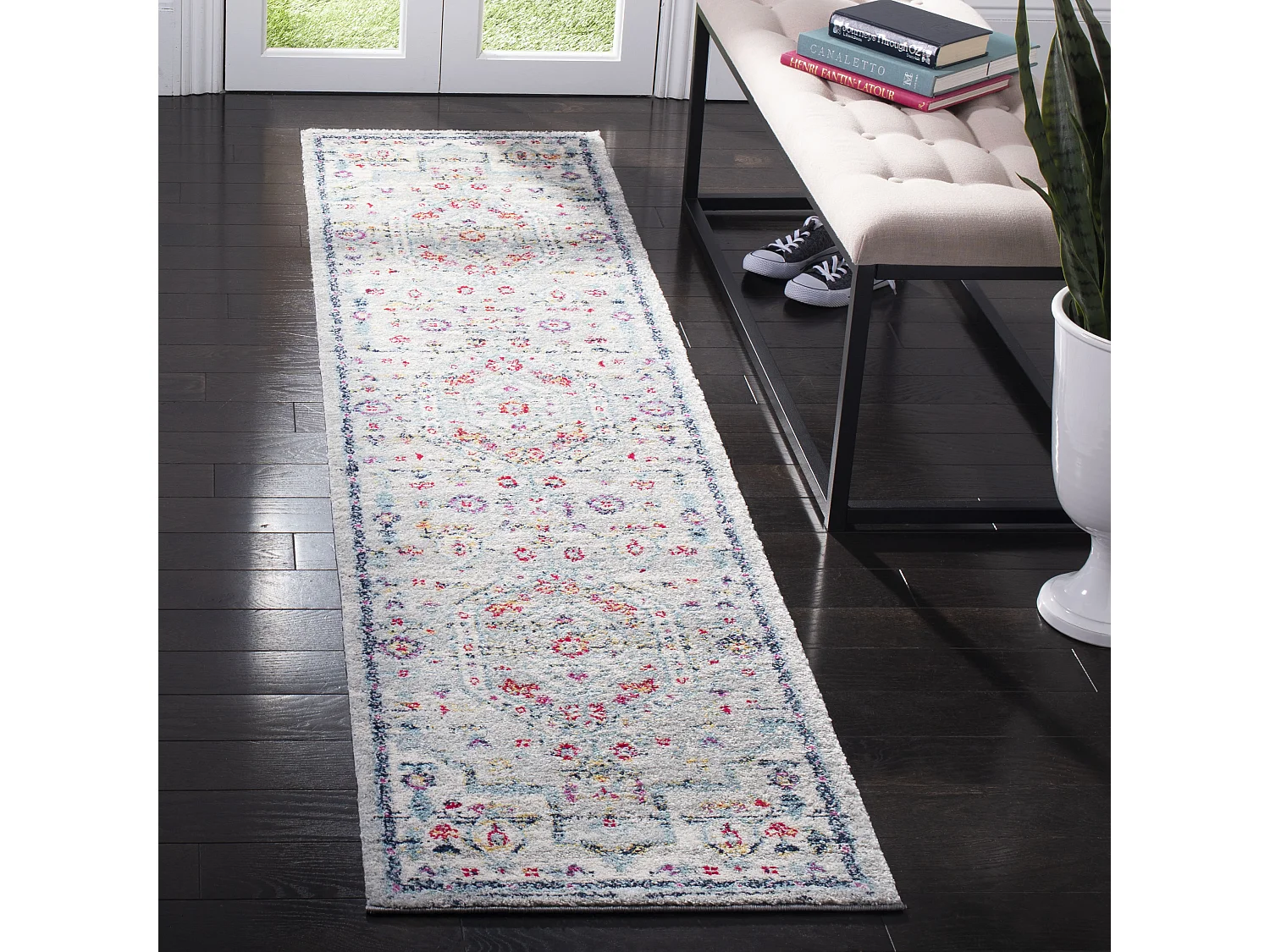 Tapis Gris/Rose 61 X 244 cm - Mila