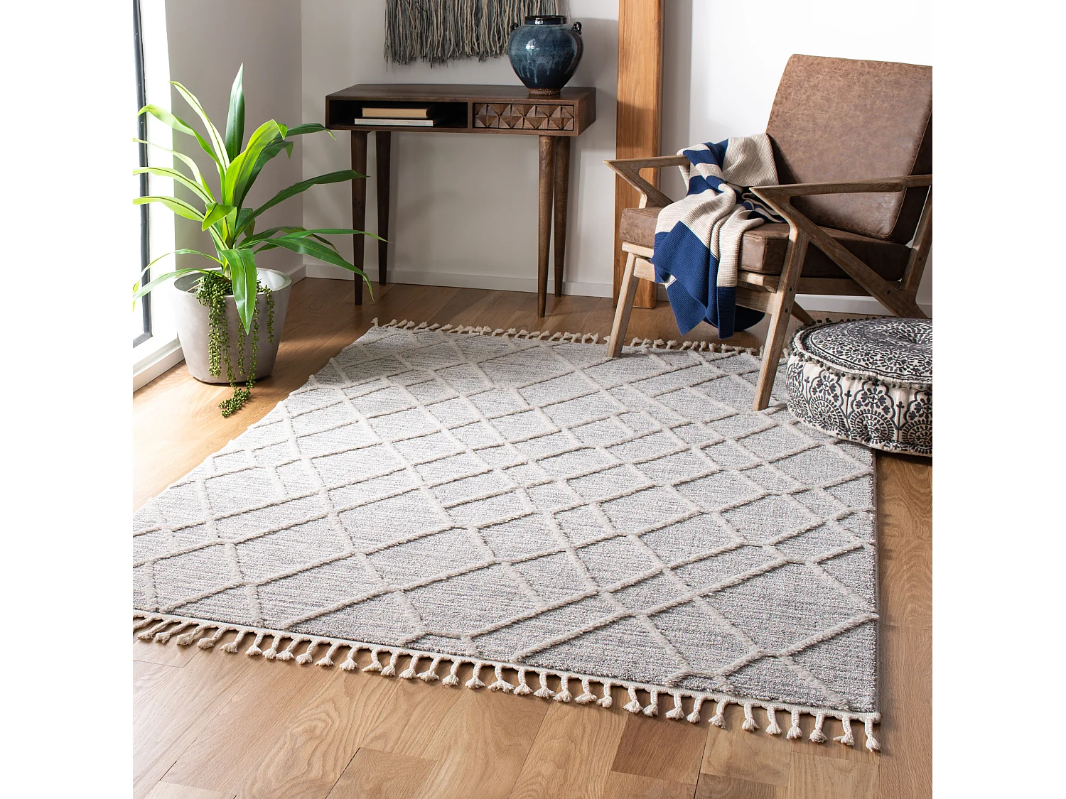 Tapis Neutre/Gris 122 X 183 cm - Lucille