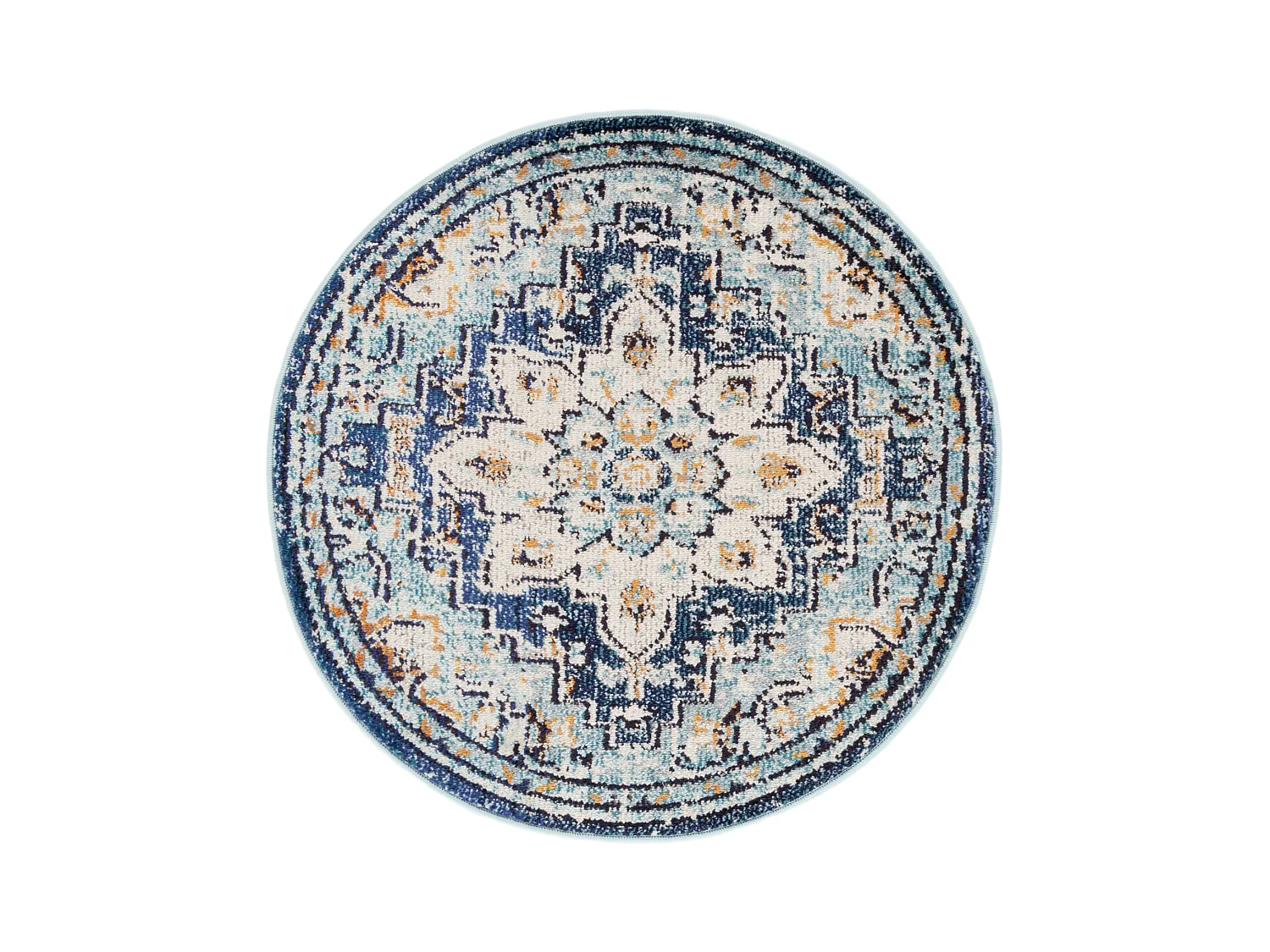 Tapis Bleu/Bleu clair 122 X 122 cm - Malaya