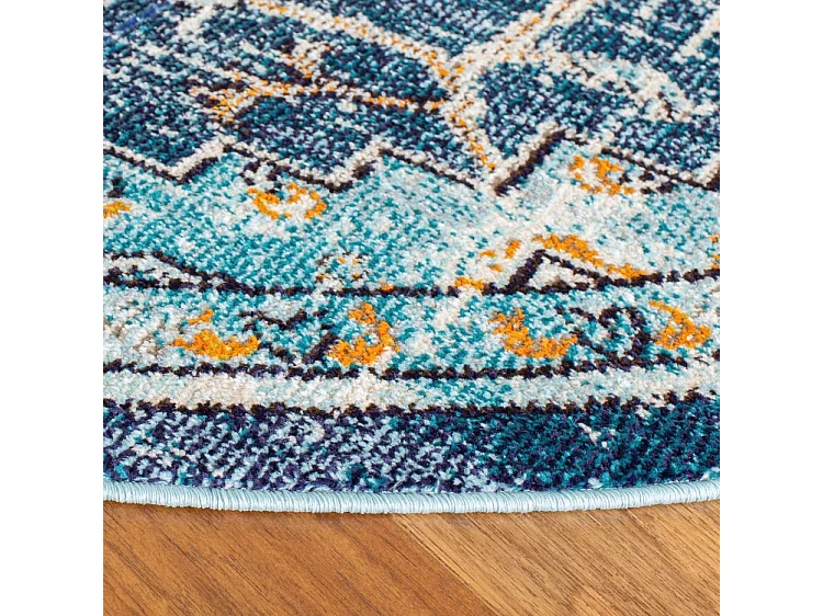 Tapis Bleu/Bleu clair 122 X 122 cm - Malaya