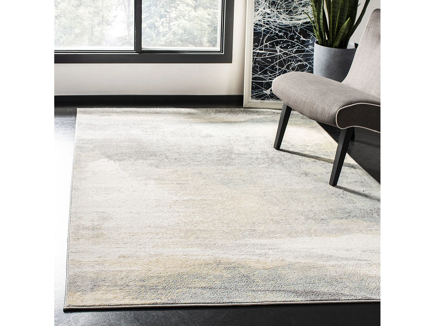 Tapis Gris/Or 122 X 183 cm - Lucija