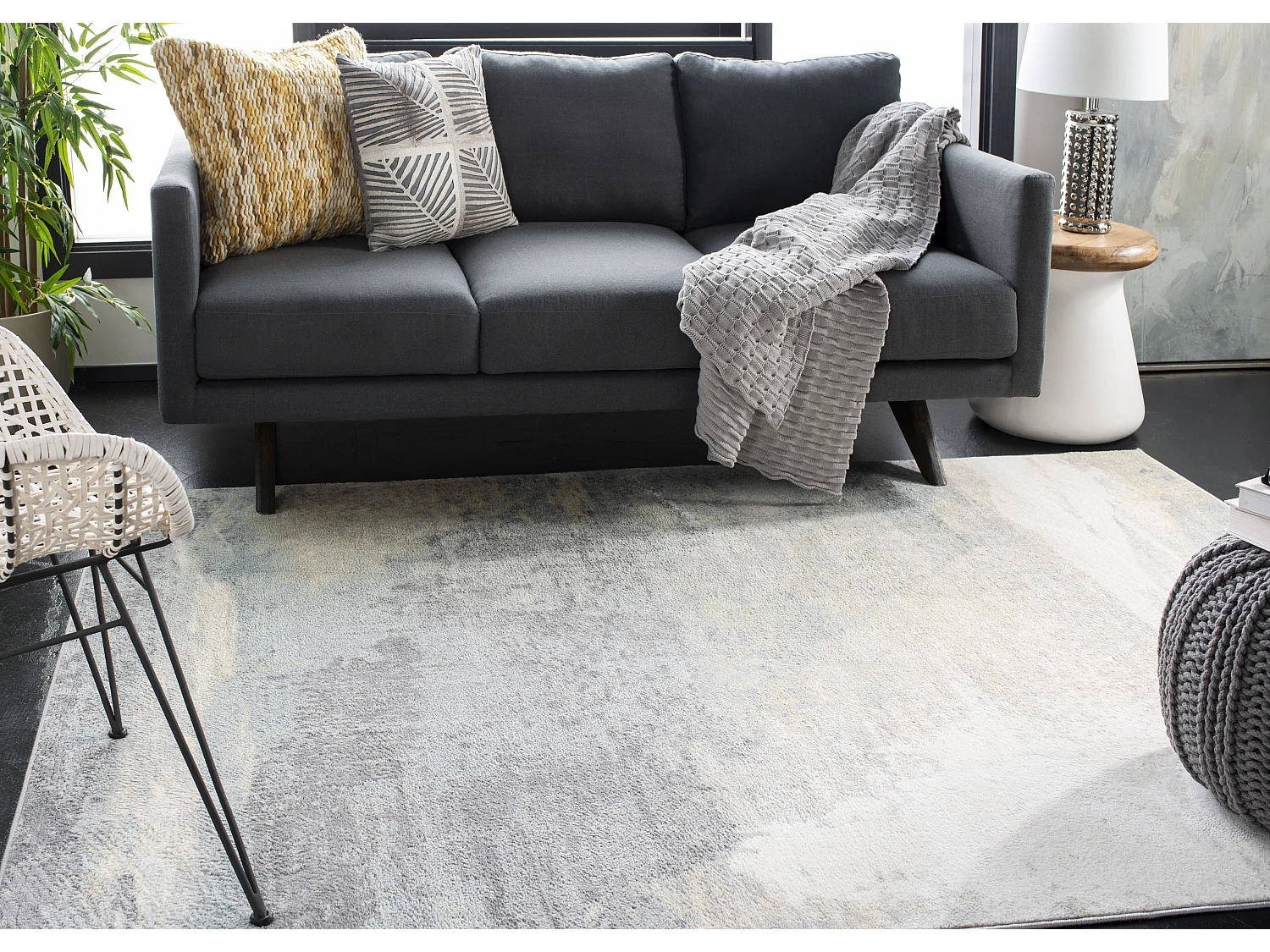 Tapis Gris/Or 122 X 183 cm - Lucija