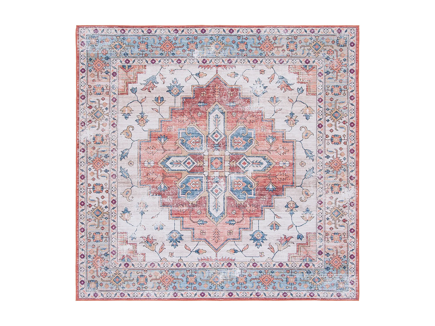 Tapis Beige/Bleu 183 X 183 cm - Tripp