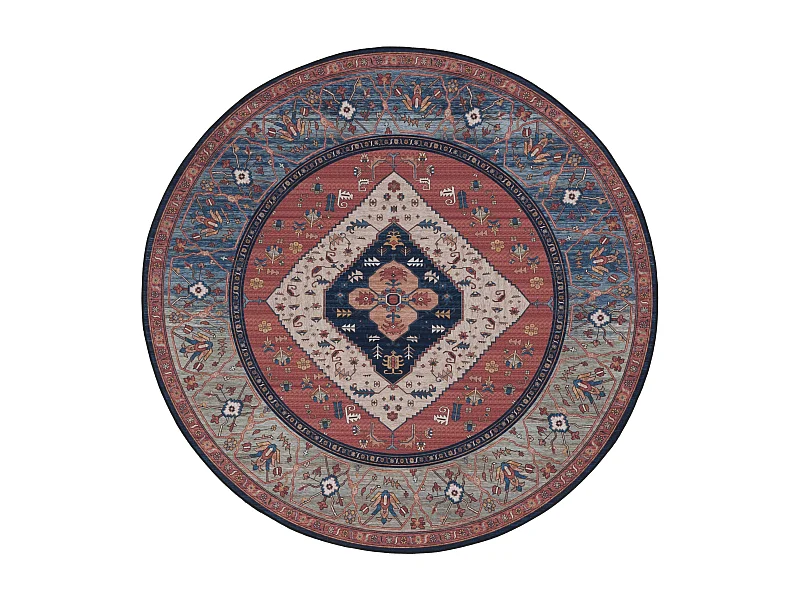Tapis Rouille/Bleu 183 X 183 cm - Bishop