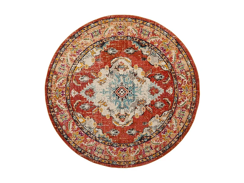 Tapis Orange/Bleu clair 201 X 201 cm - Milà