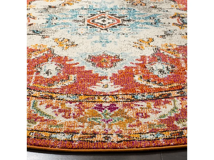 Tapis Orange/Bleu clair 201 X 201 cm - Milà