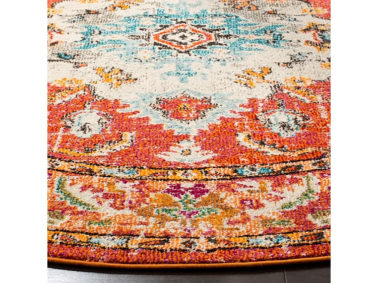 Tapis Orange/Bleu clair 201 X 201 cm - Milà