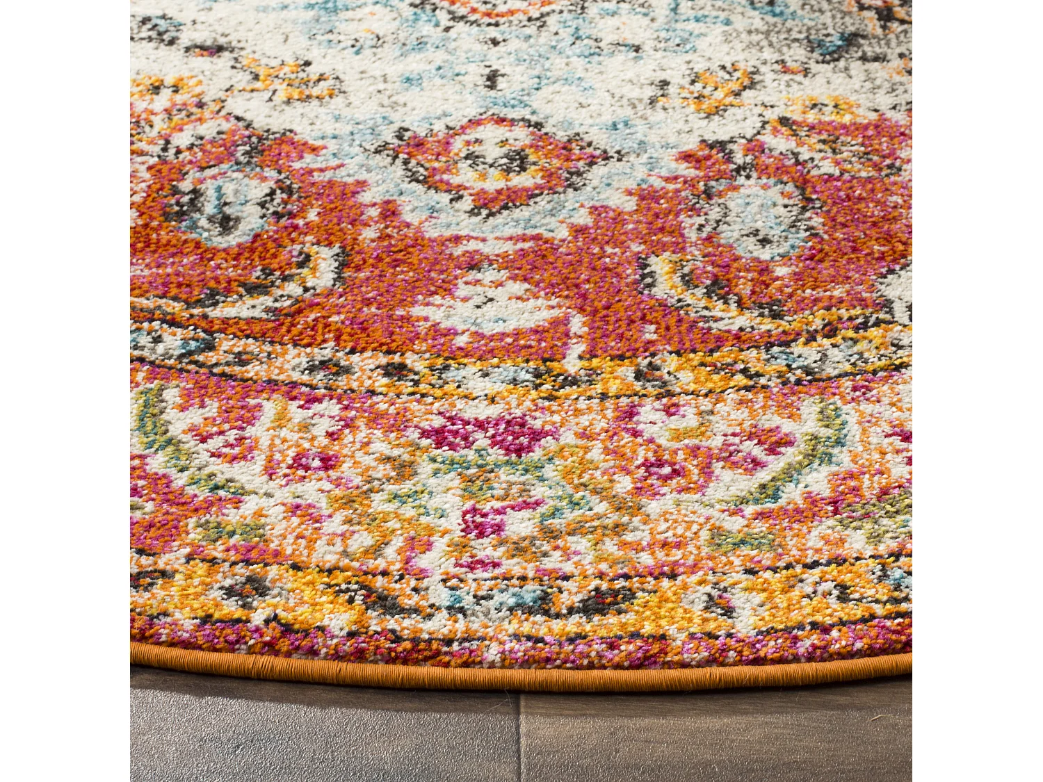 Tapis Orange/Bleu clair 201 X 201 cm - Milà