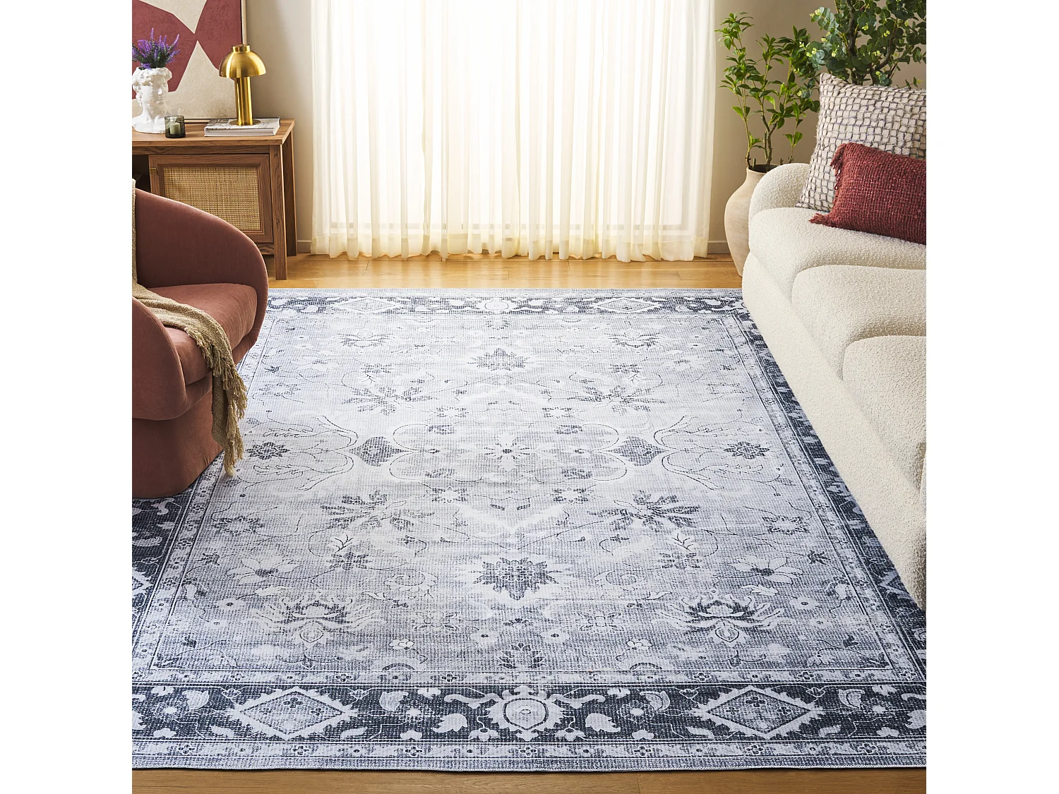 Tapis Gris clair/Gris vert 244 X 305 cm - Cadence