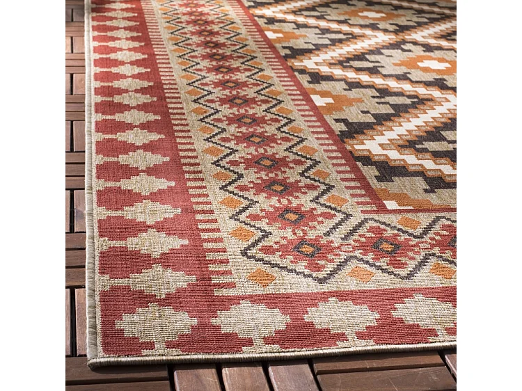 Tapis Rouge/Neutre 122 X 170 cm - Ratia