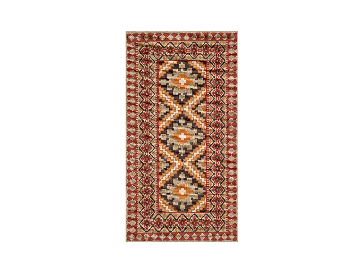 Tapis Rouge/Neutre 122 X 170 cm - Ratia