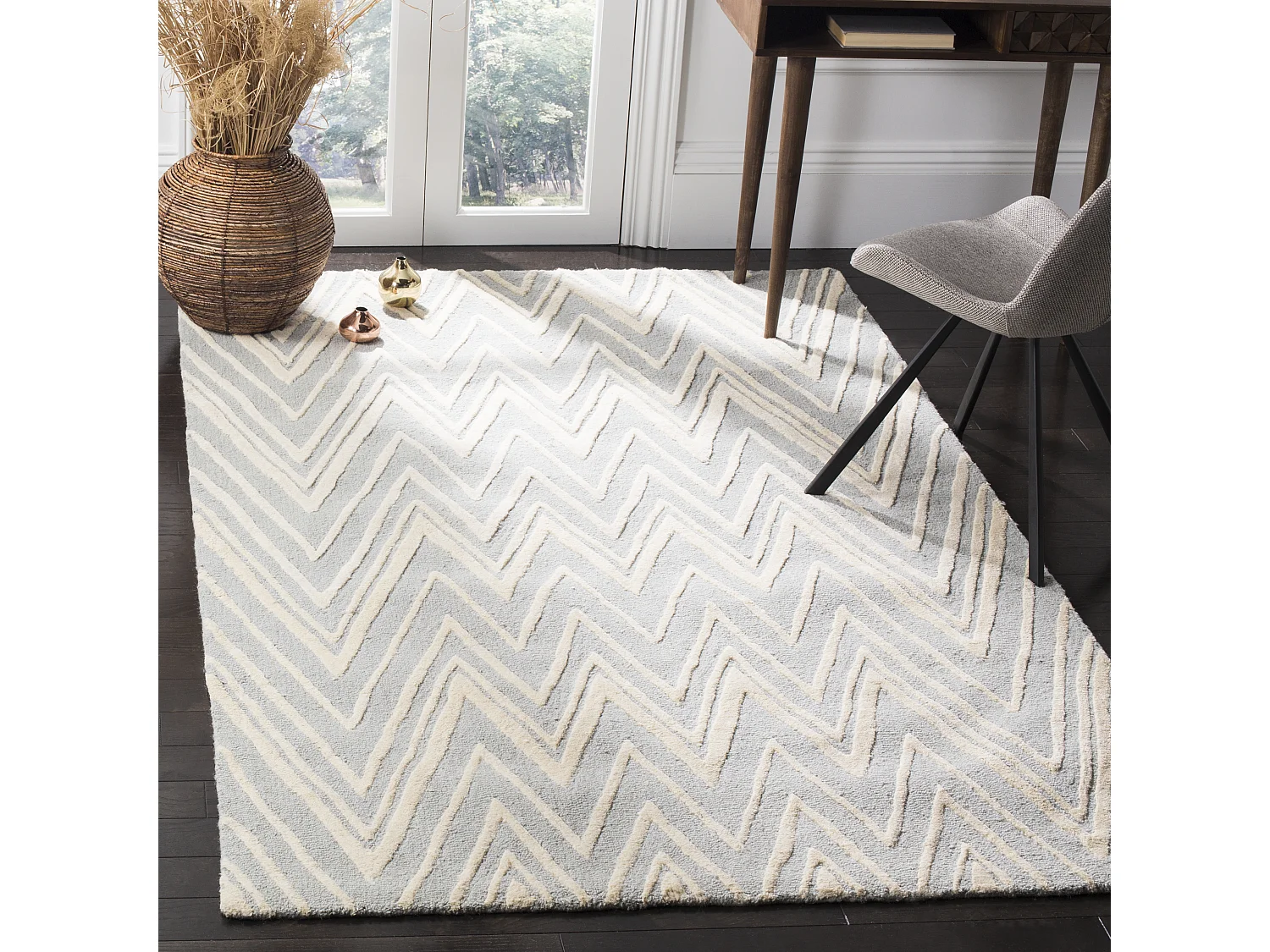 Tapis Gris/Neutre 122 X 183 cm - Thessaly