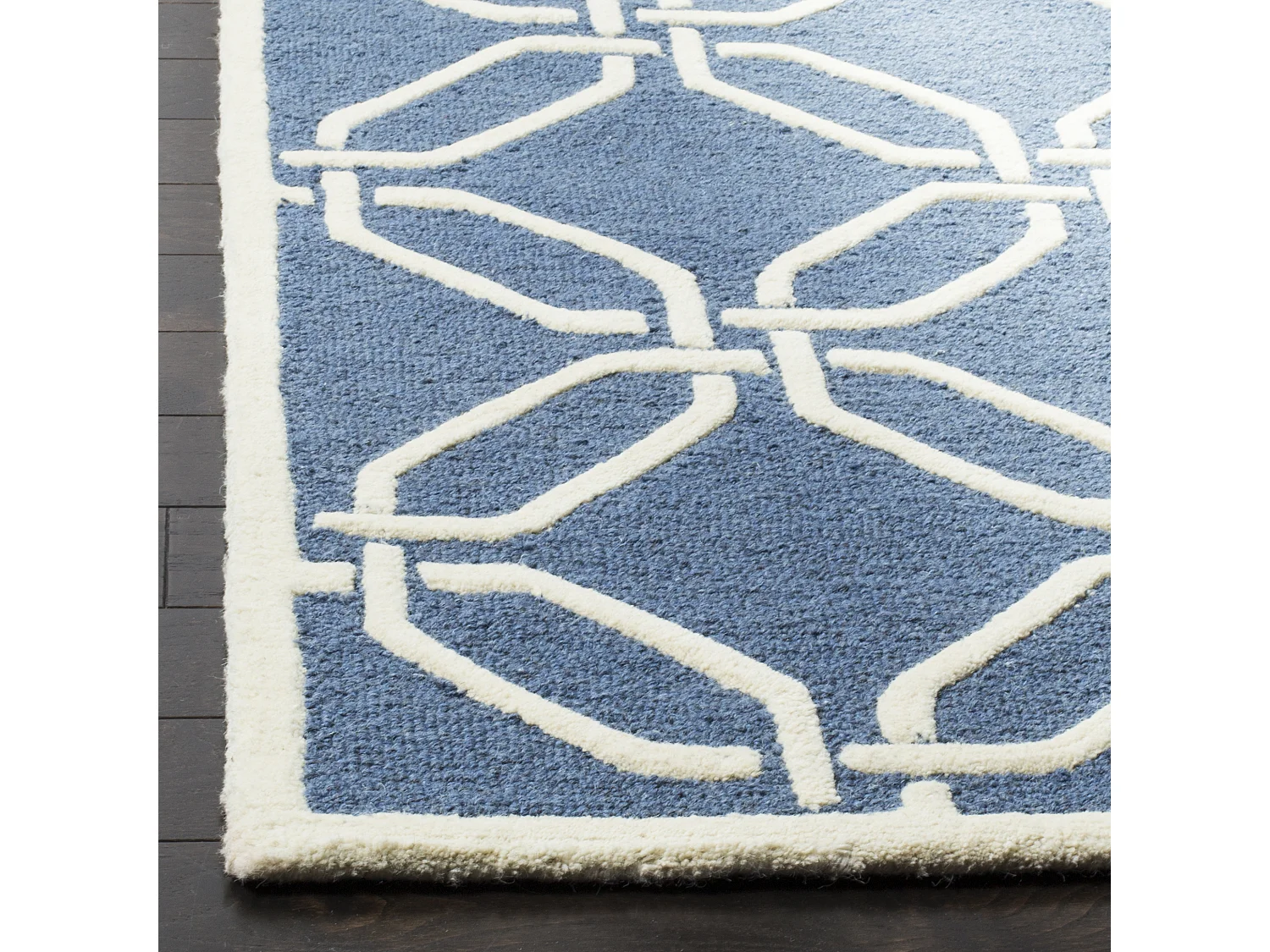 Tapis Bleu Marine/Neutre 91 X 152 cm - Mollie
