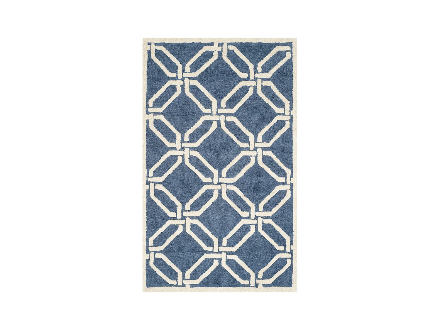 Tapis Bleu Marine/Neutre 91 X 152 cm - Mollie