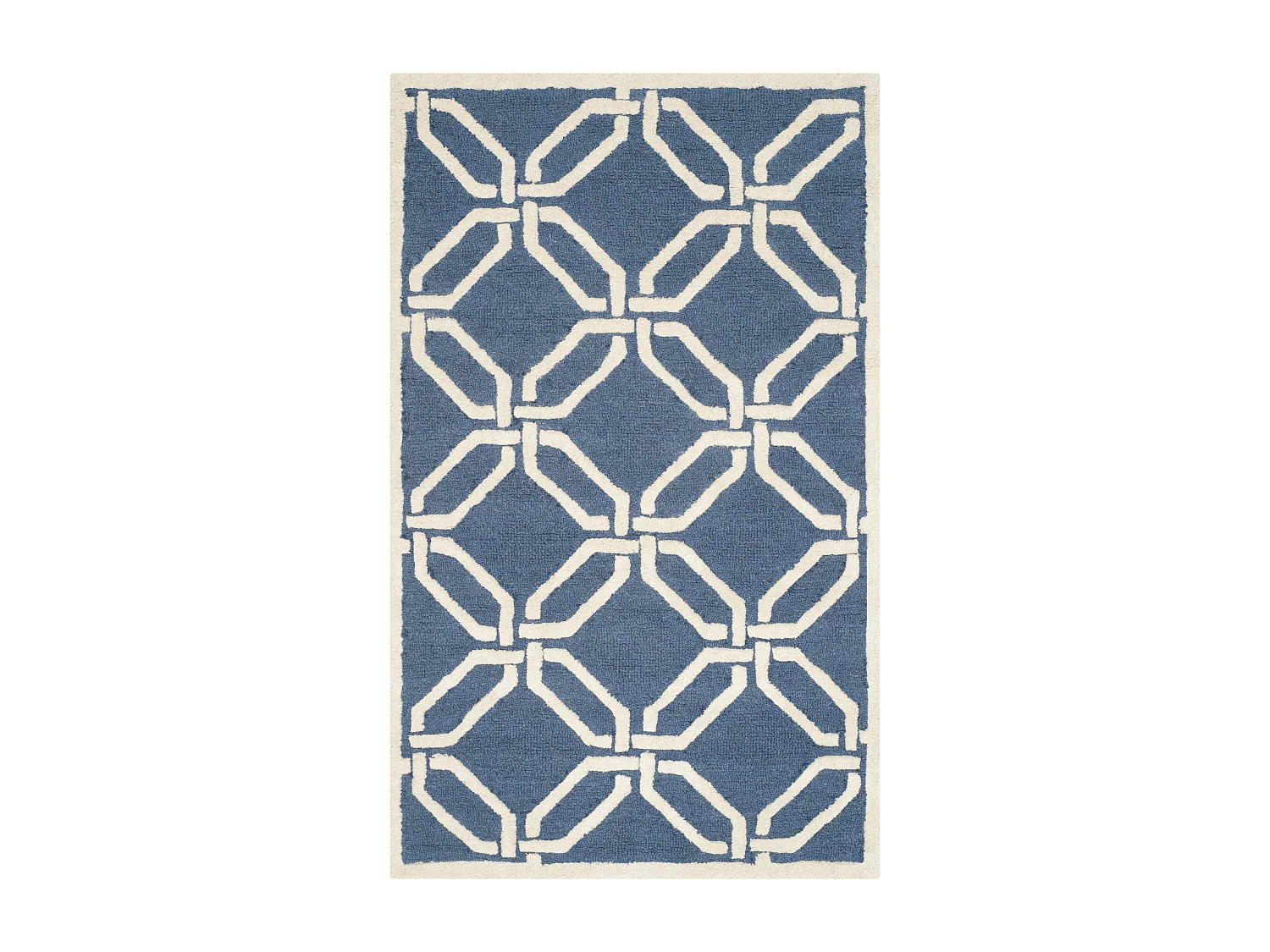Tapis Bleu Marine/Neutre 91 X 152 cm - Mollie