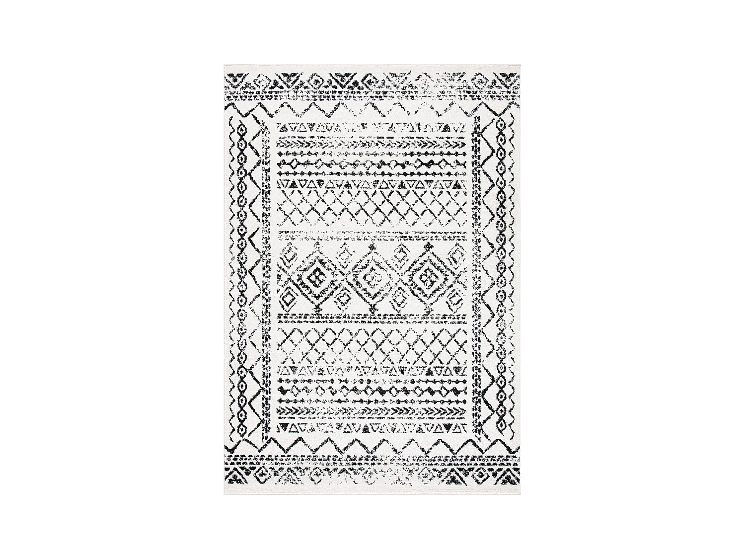 Tapis Neutre/Noir 160 X 229 cm - Jennifer