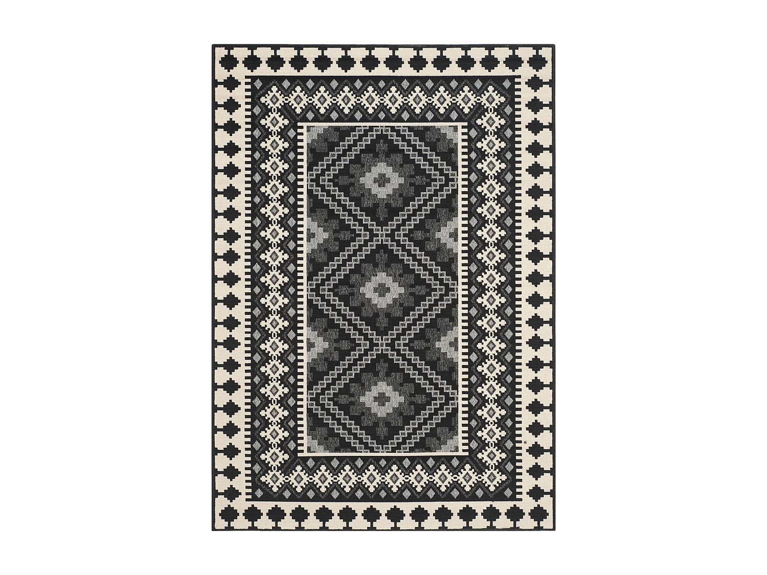 Tapis Noir/Neutre 160 X 231 cm - Ratia