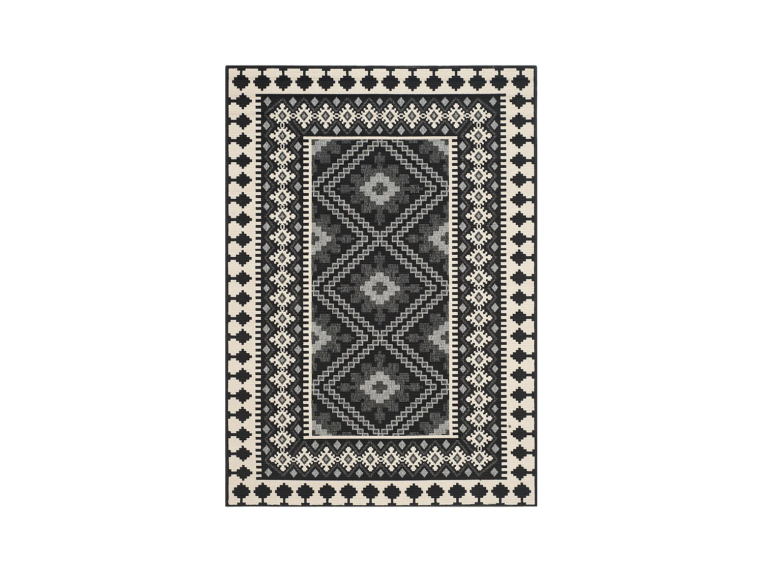 Tapis Noir/Neutre 160 X 231 cm - Ratia