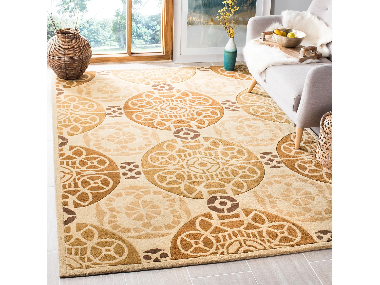 Tapis Or/Multicolore 183 X 274 cm - Nelson