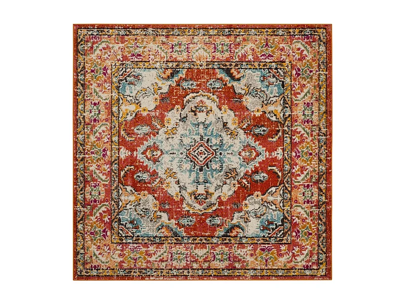 Tapis Orange/Bleu clair 122 X 122 cm - Milà