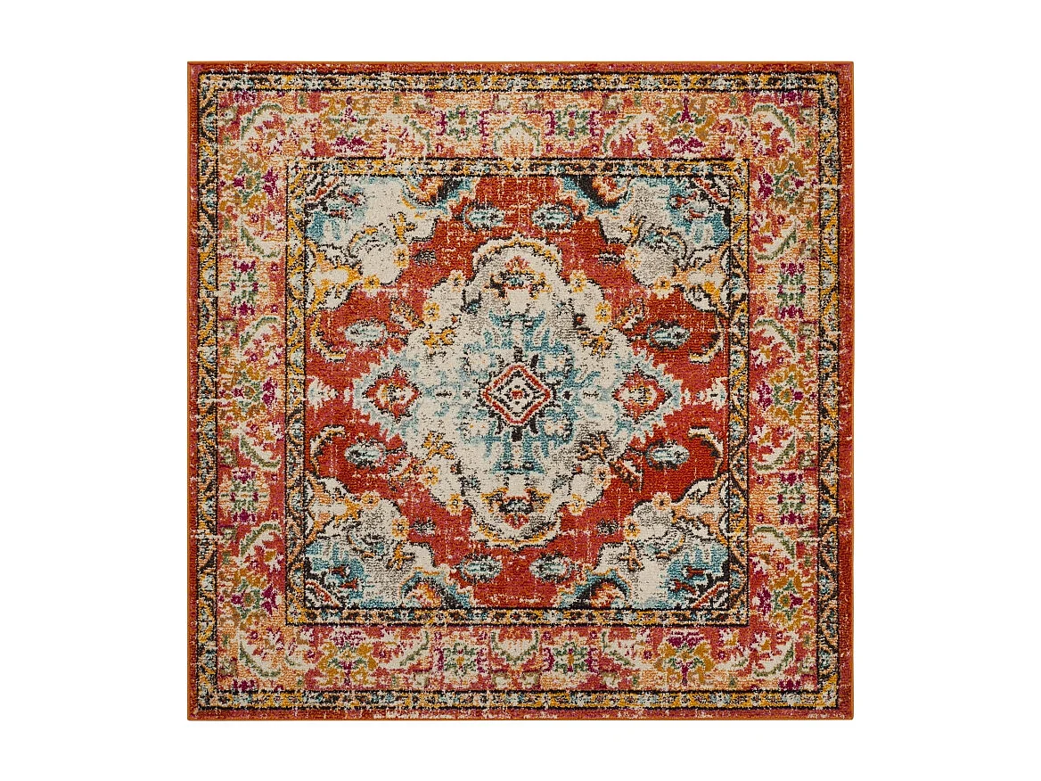 Tapis Orange/Bleu clair 122 X 122 cm - Milà