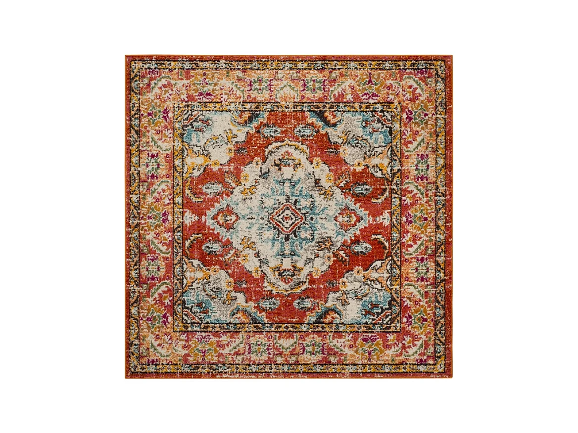 Tapis Orange/Bleu clair 122 X 122 cm - Milà
