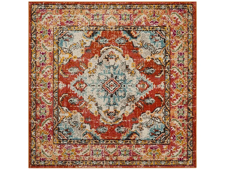 Tapis Orange/Bleu clair 122 X 122 cm - Milà