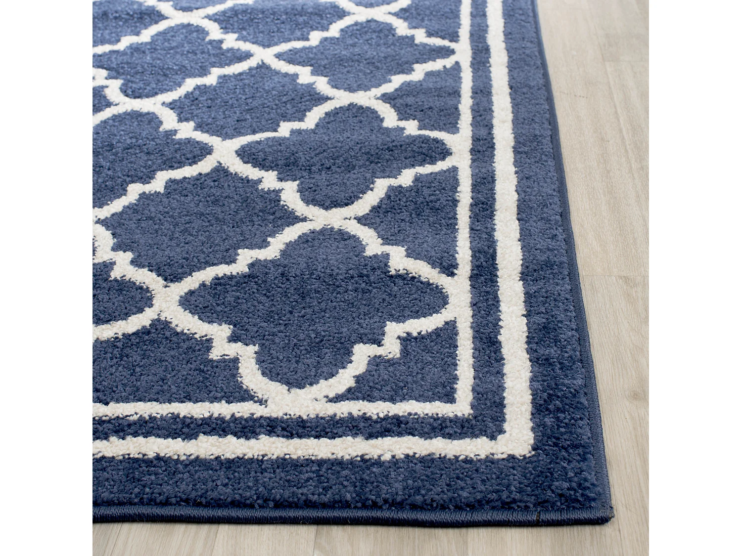 Tapis Bleu Marine/Neutre 91 X 152 cm - Aldona