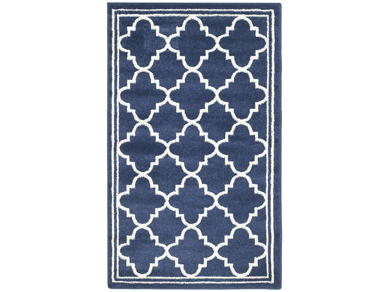 Tapis Bleu Marine/Neutre 91 X 152 cm - Aldona