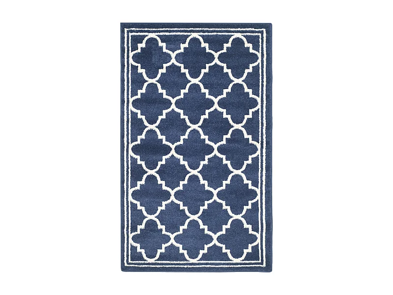 Tapis Bleu Marine/Neutre 91 X 152 cm - Aldona