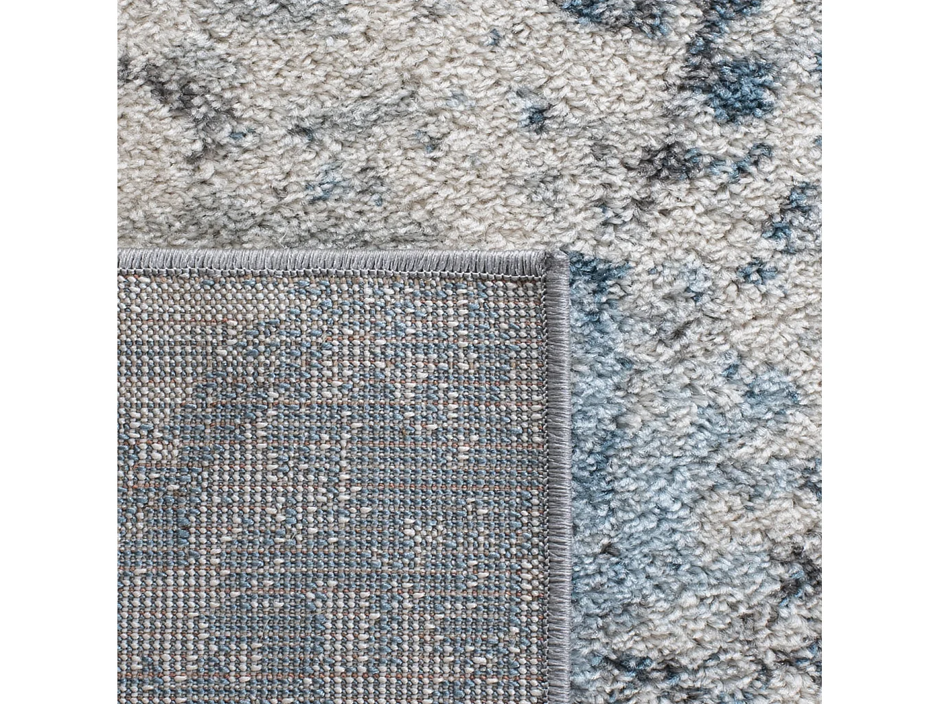Tapis Neutre/Bleu 91 X 152 cm - Lia