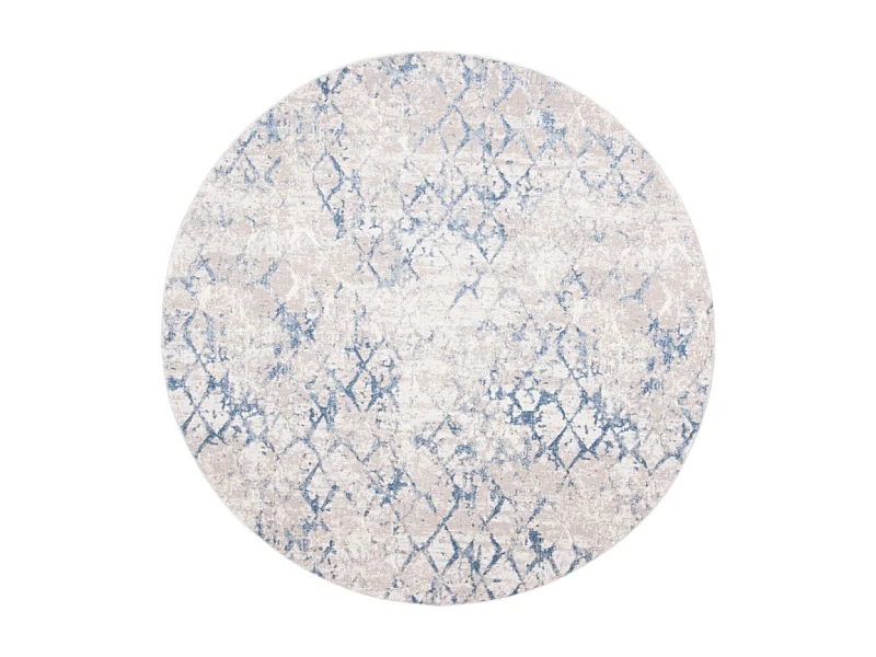 Tapis Gris clair/Bleu 91 X 91 cm - Léa