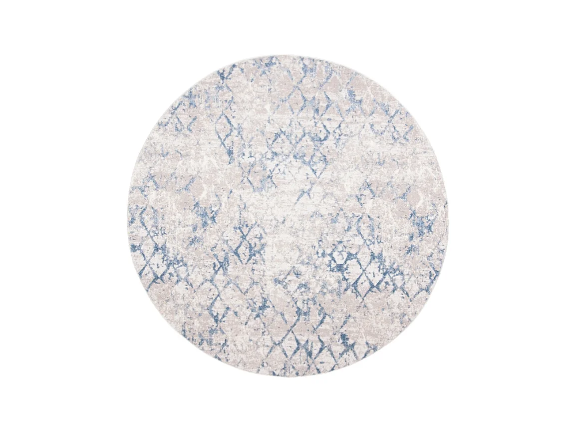 Tapis Gris clair/Bleu 91 X 91 cm - Léa