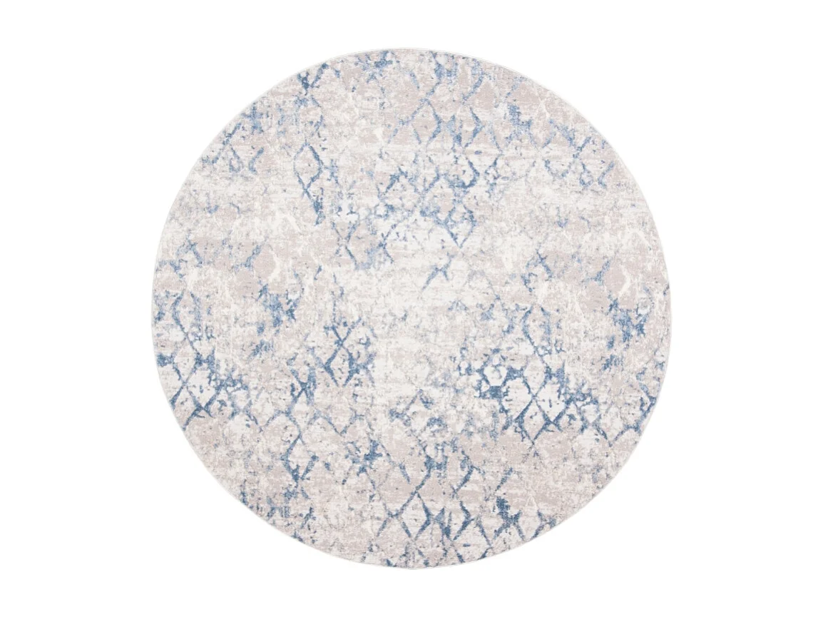 Tapis Gris clair/Bleu 91 X 91 cm - Léa