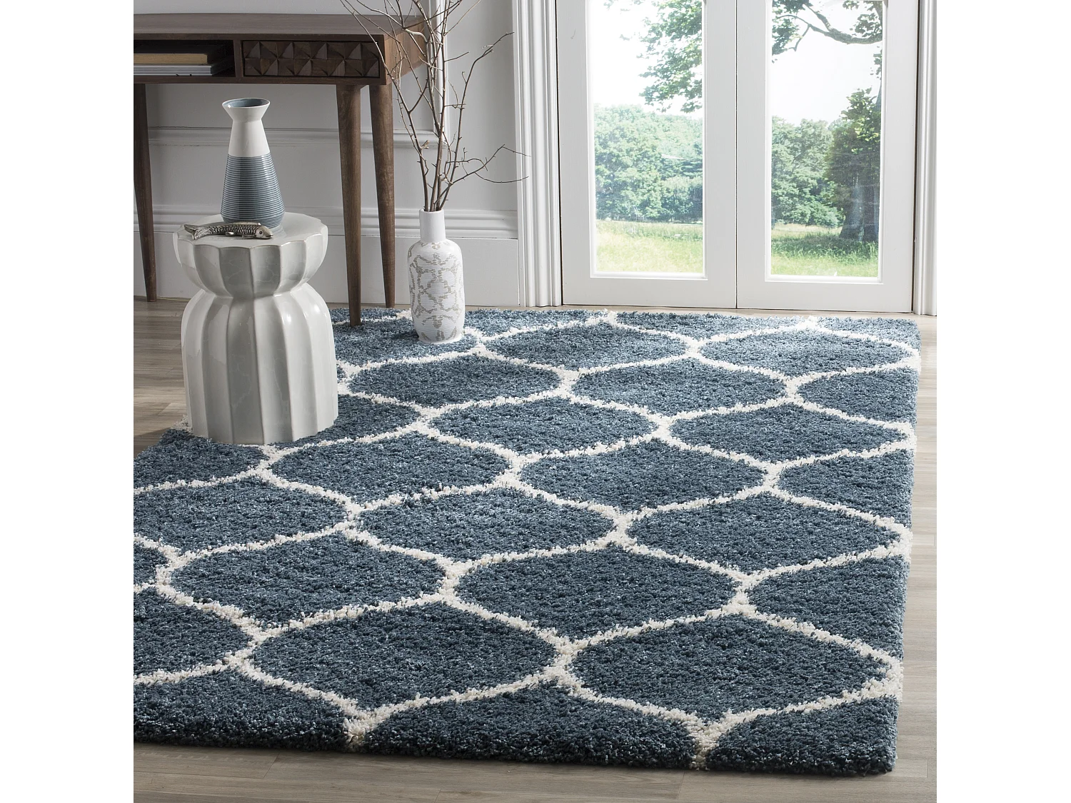 Tapis Bleu/Neutre 122 X 183 cm - Zoey