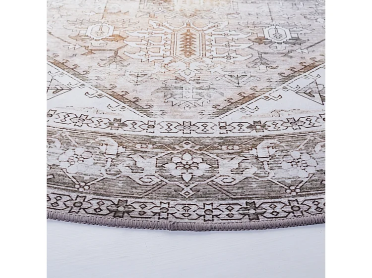 Tapis Beige/Gris 122 X 122 cm - Kushim