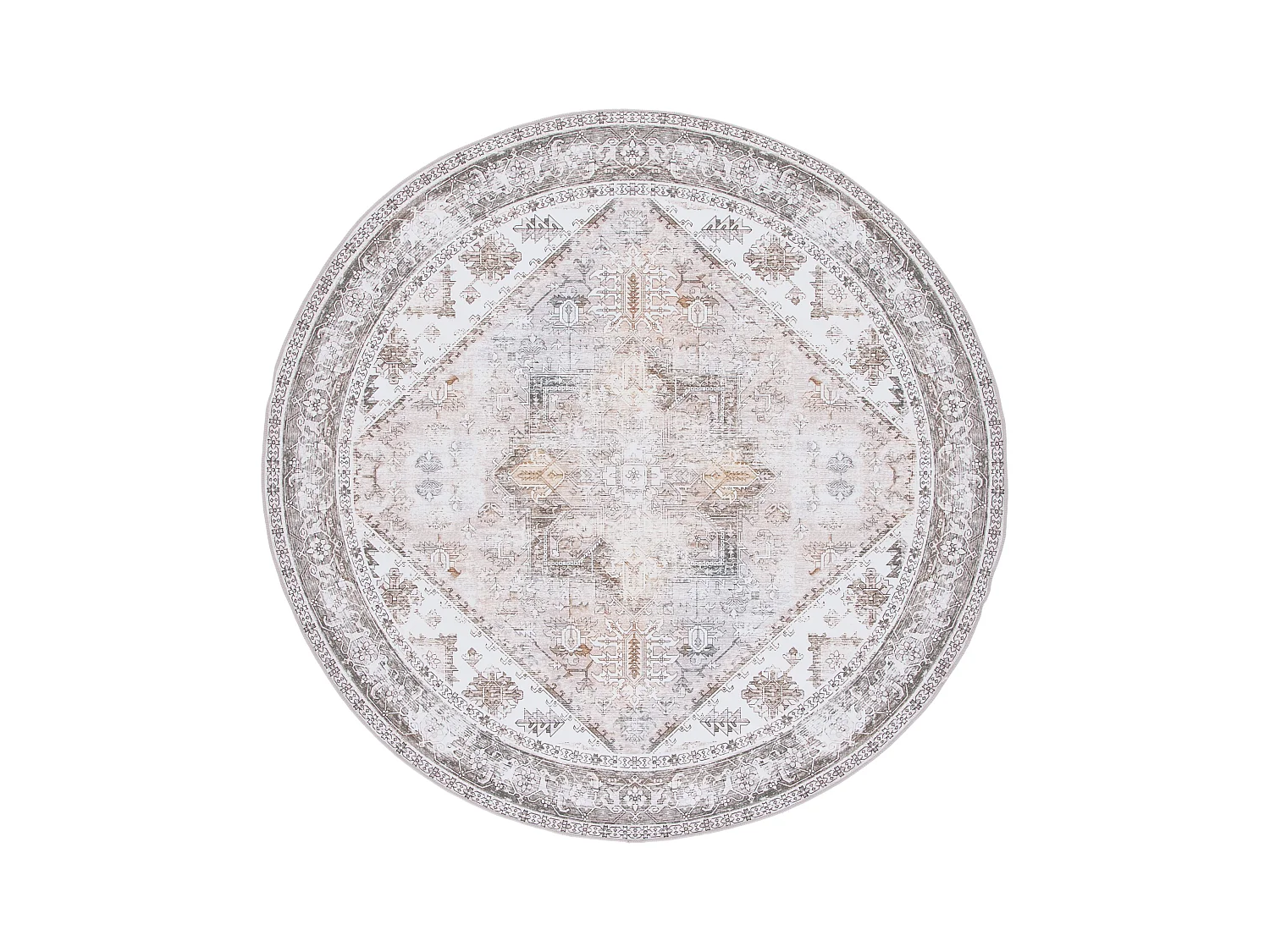 Tapis Beige/Gris 122 X 122 cm - Kushim