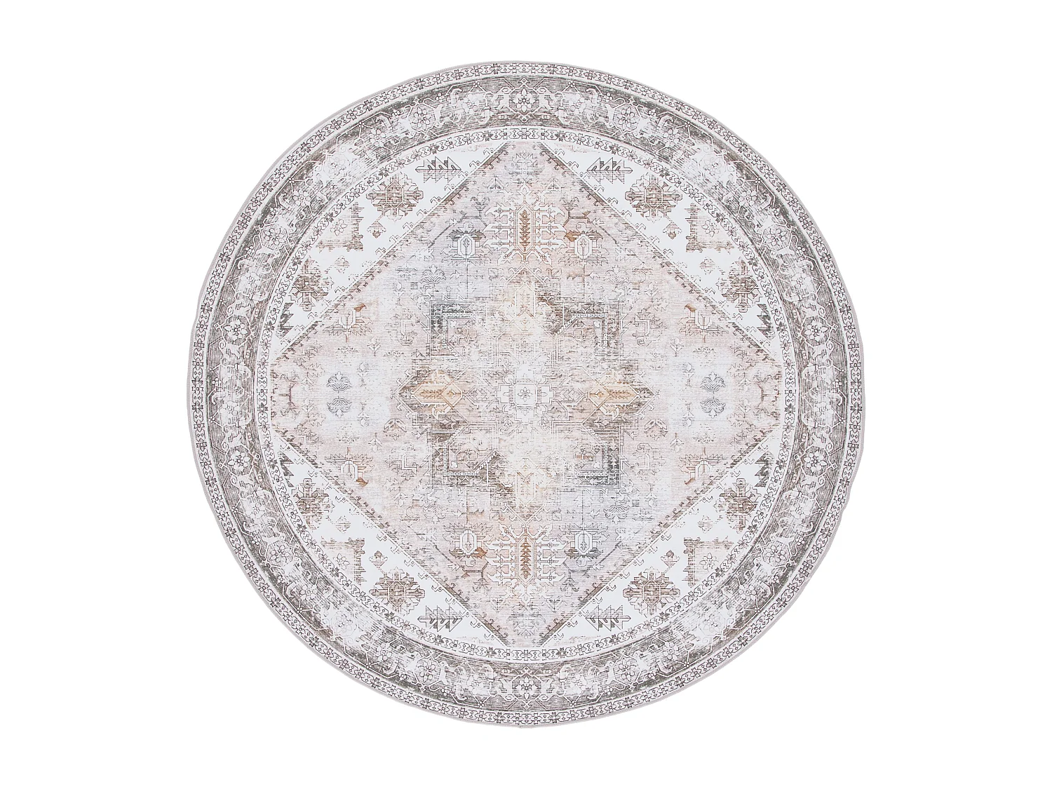 Tapis Beige/Gris 122 X 122 cm - Kushim