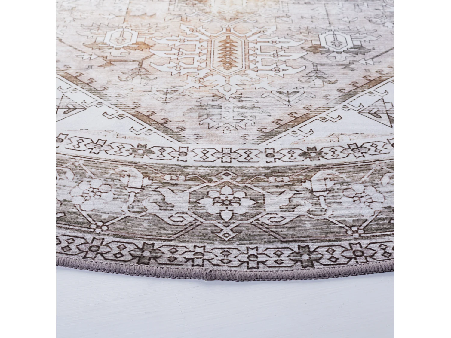 Tapis Beige/Gris 122 X 122 cm - Kushim