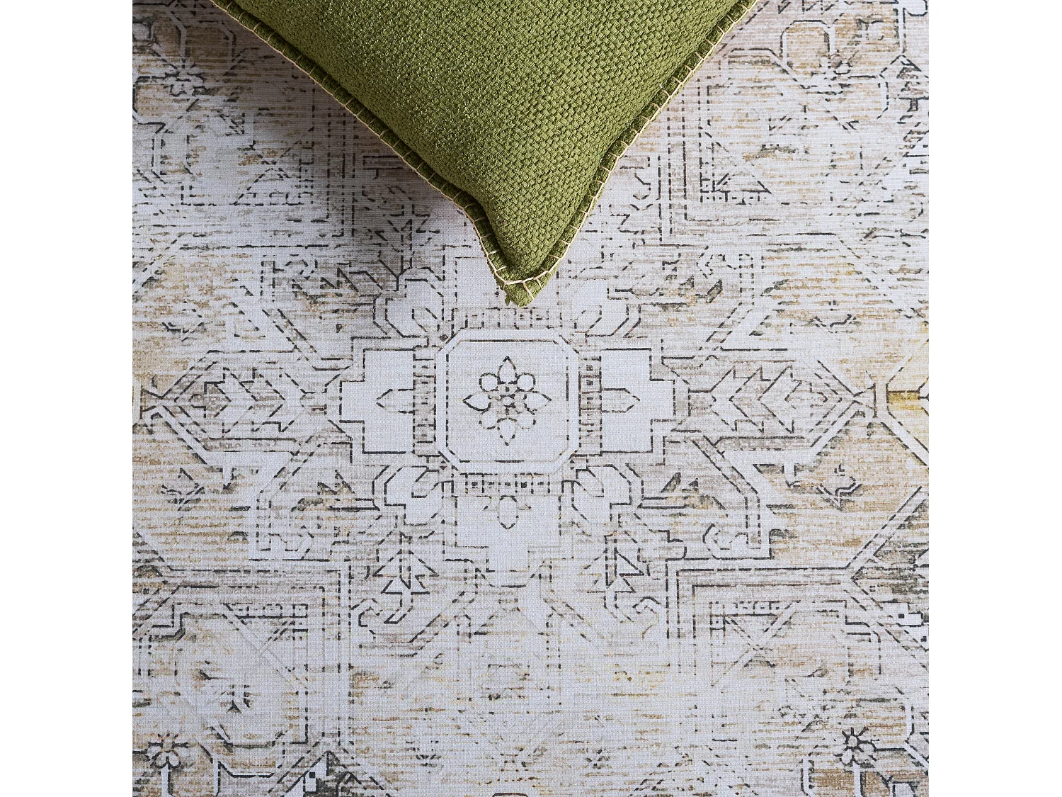 Tapis Beige/Gris 122 X 122 cm - Kushim