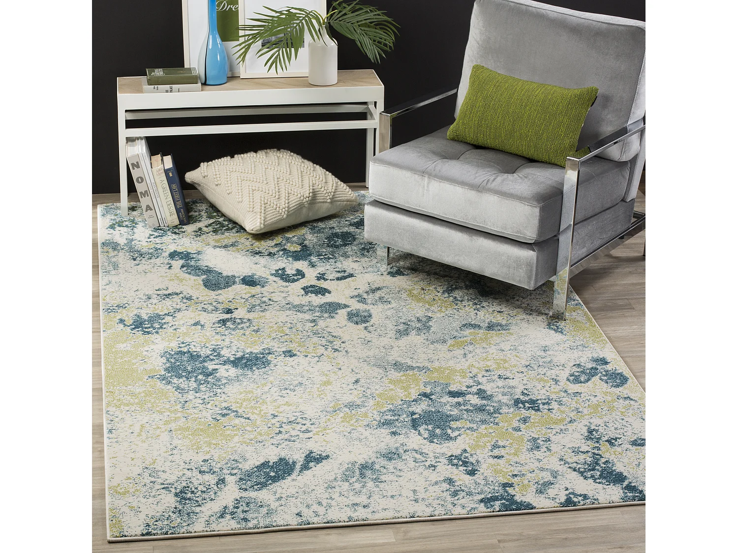 Tapis Neutre/Bleu 122 X 183 cm - Lexi