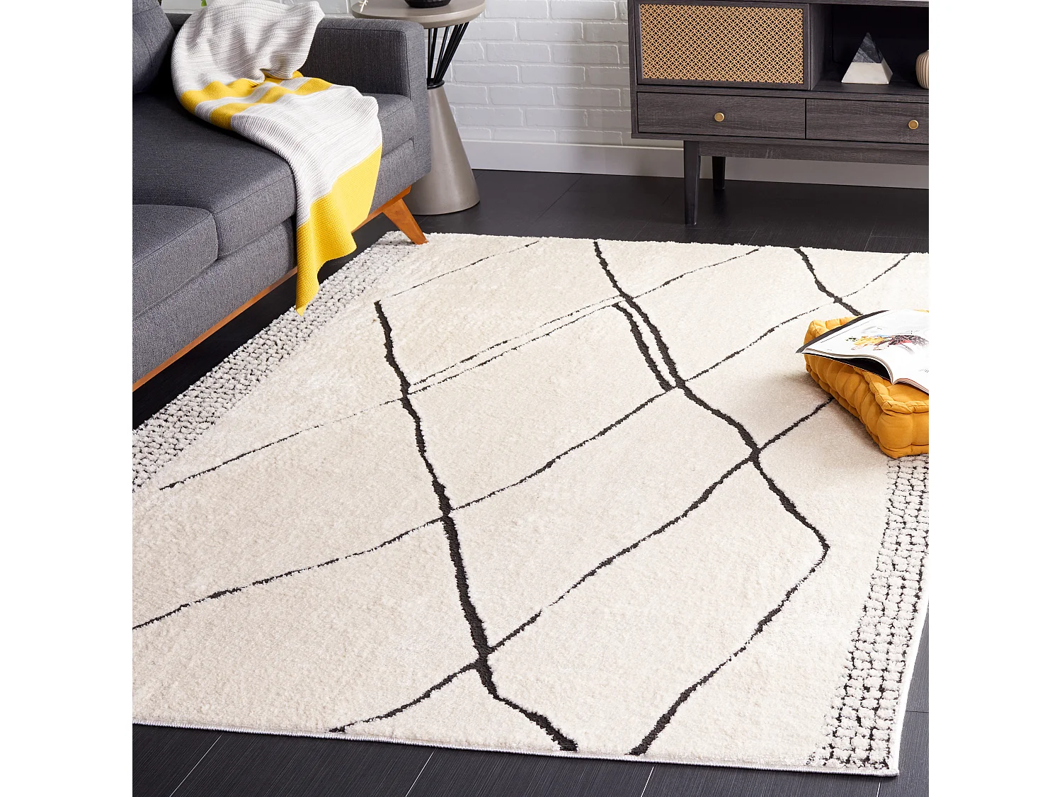 Tapis Ivoire/Noir 122 X 183 cm - Luxury