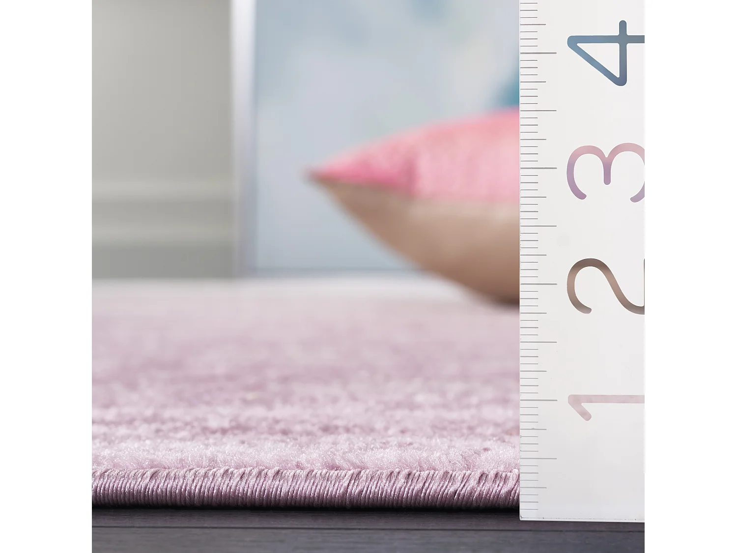Tapis Crème/Violet 76 x 244 cm - Marius