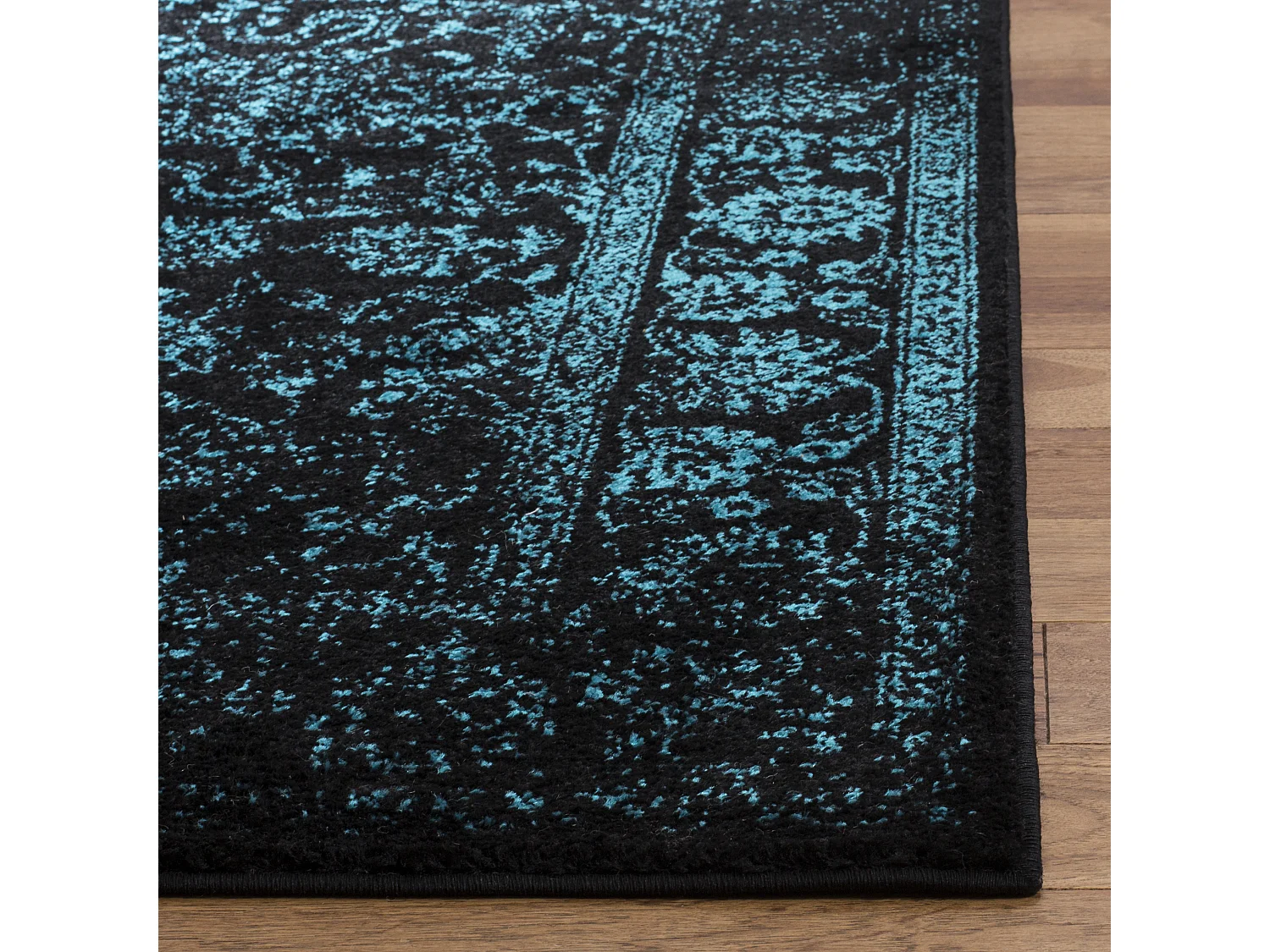 Tapis Noir/Sarcelle 244 X 305 cm - Lucinda
