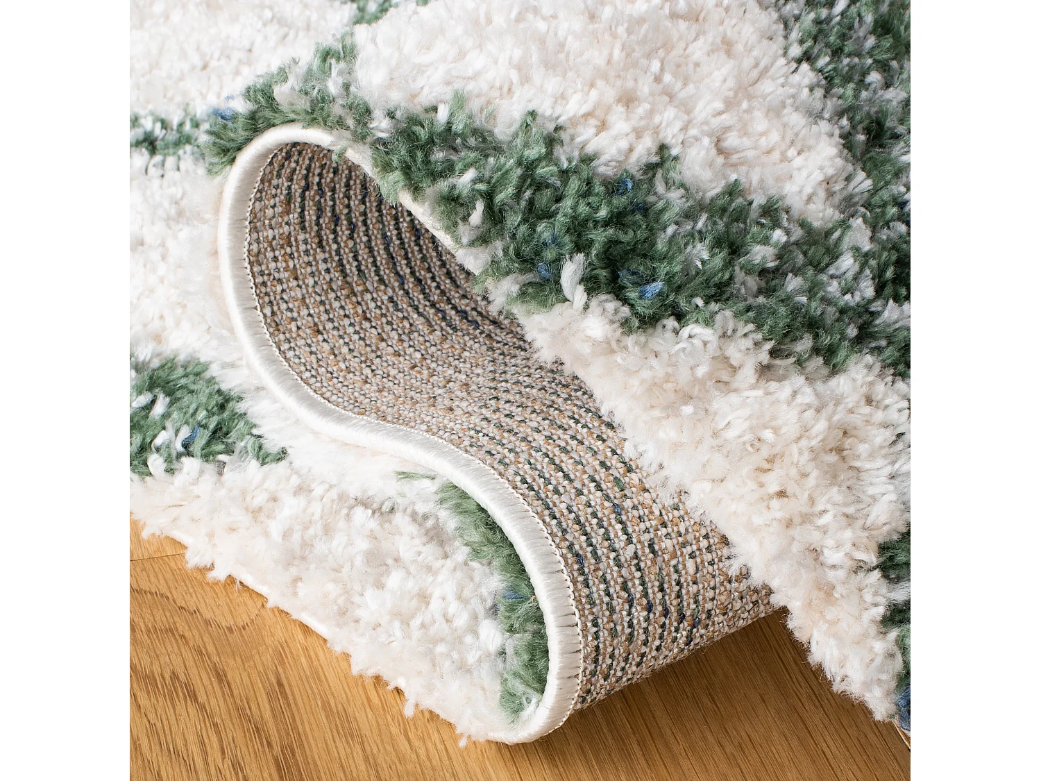 Tapis Ivoire/Vert 61 X 91 cm - Myra