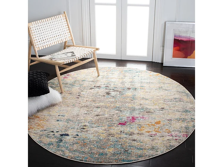 Tapis Gris/Or 122 X 122 cm - Paisley
