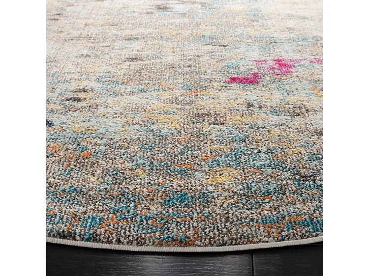 Tapis Gris/Or 122 X 122 cm - Paisley