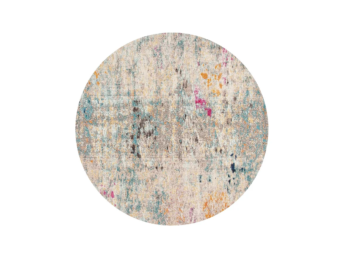 Tapis Gris/Or 122 X 122 cm - Paisley