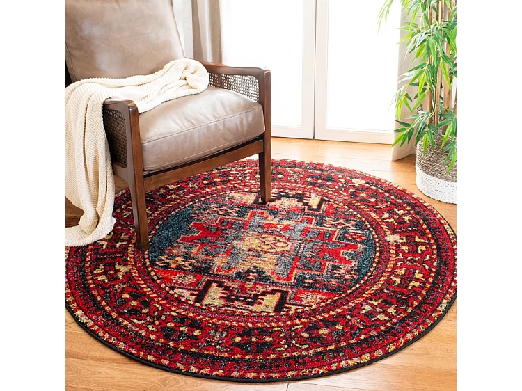 Tapis Rouge/Multicolore 91 X 91 cm - Waverly